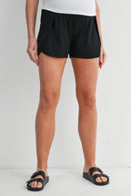 Active Maternity Workout Shorts with Over-Bump Belly Band