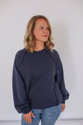 Vertical Zip Breastfeeding Crewneck