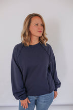 Vertical Zip Breastfeeding Crewneck