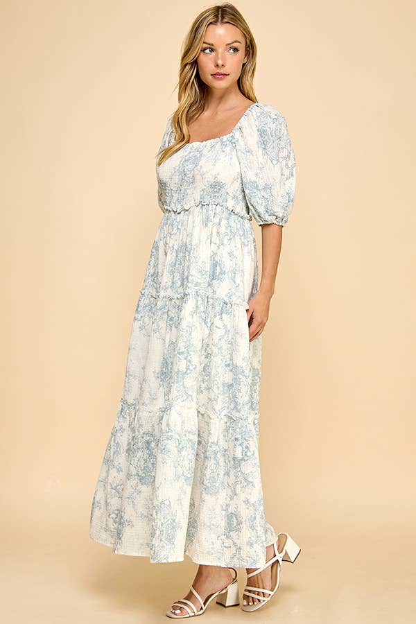 Blue Vintage Maxi Dress