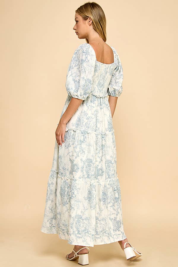 Blue Vintage Maxi Dress
