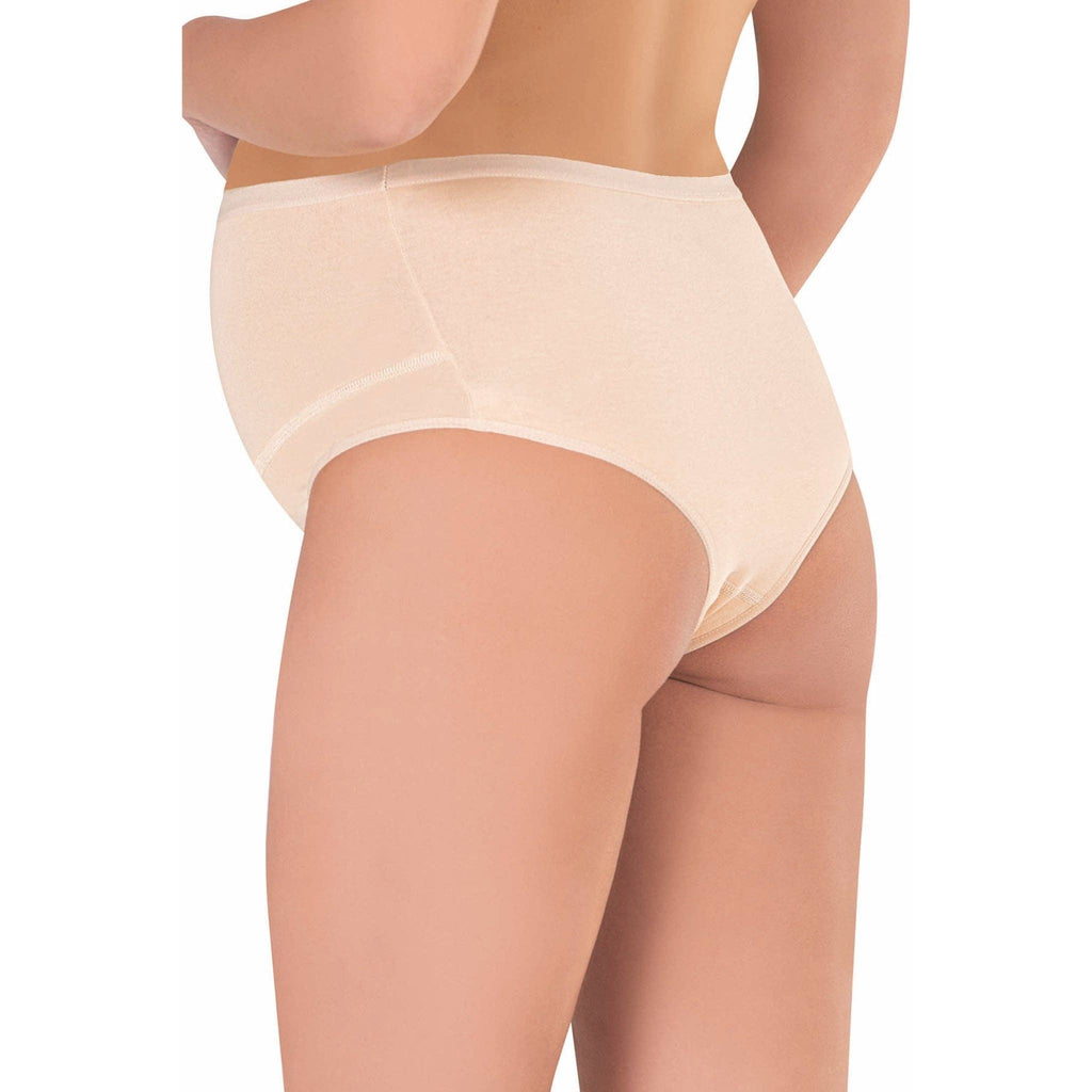 3-Pack Cotton Maternity Briefs - Black, Skin and White