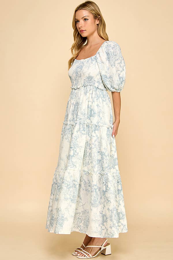 Blue Vintage Maxi Dress