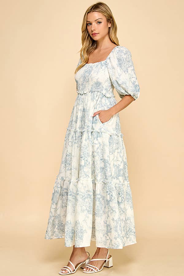 Blue Vintage Maxi Dress