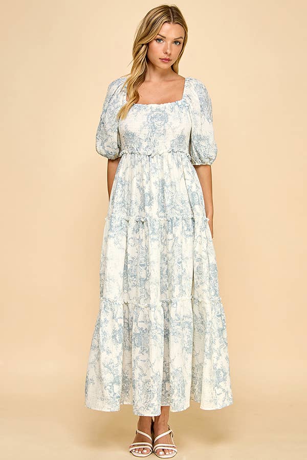 Blue Vintage Maxi Dress