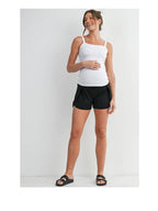 Active Maternity Workout Shorts with Over-Bump Belly Band