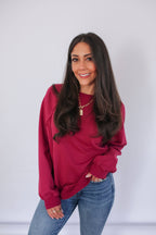 Vertical Zip Breastfeeding Crewneck