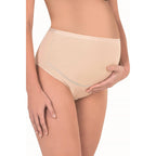 3-Pack Cotton Maternity Briefs - Black, Skin and White