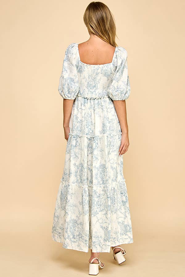 Blue Vintage Maxi Dress